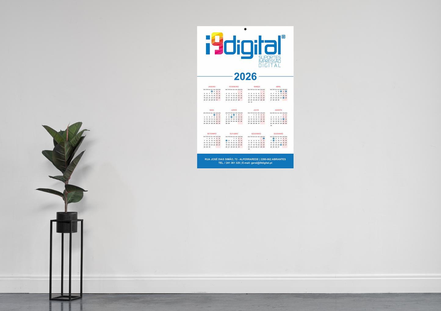 Calendários de Parede Personalizados