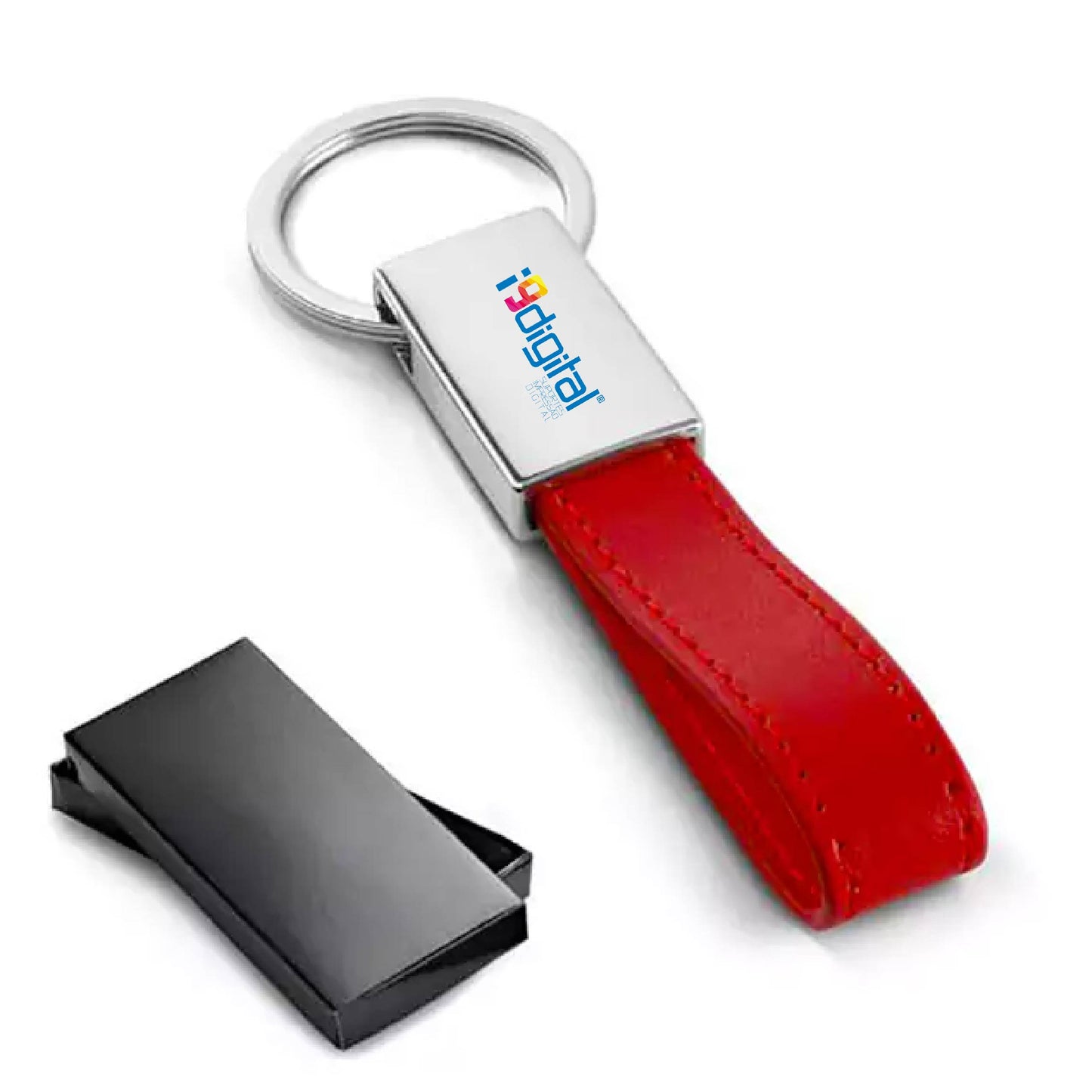 Porta Chaves Imitação de pele e metal.