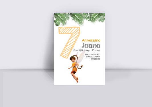 Convites de Aniversário Sininho