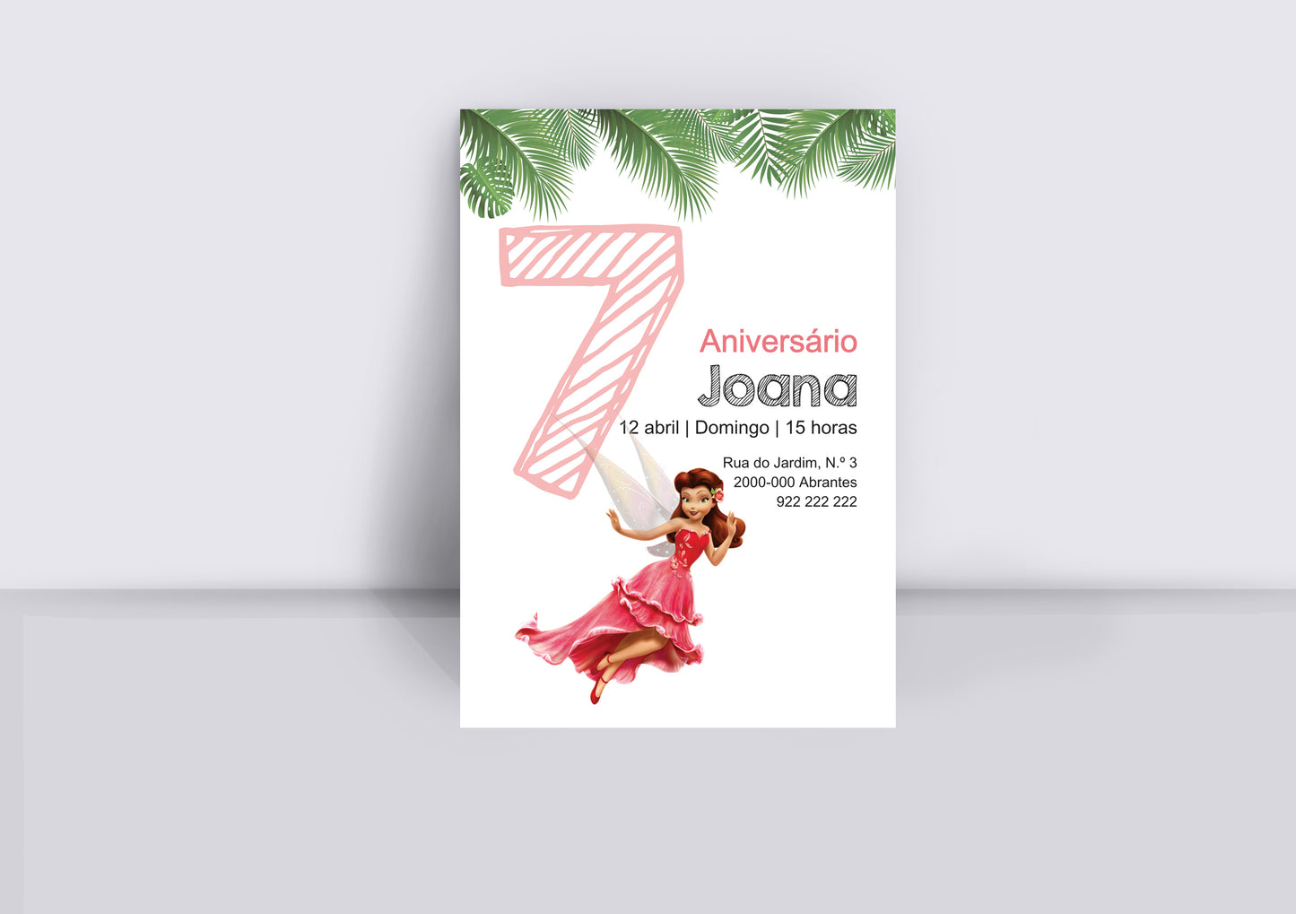 Convites de Aniversário Sininho