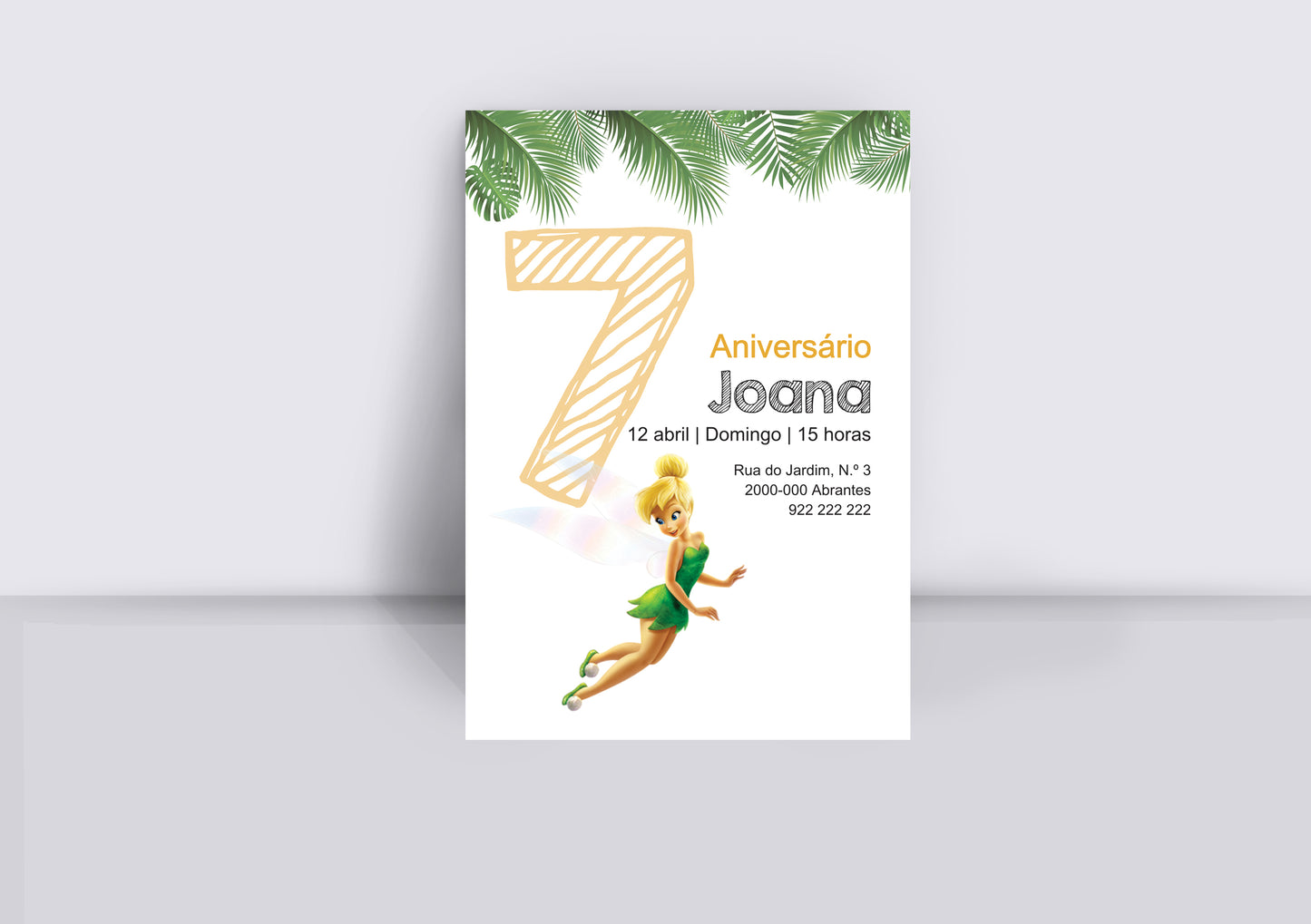 Convites de Aniversário Sininho