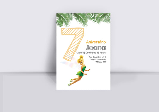 Convites de Aniversário Sininho