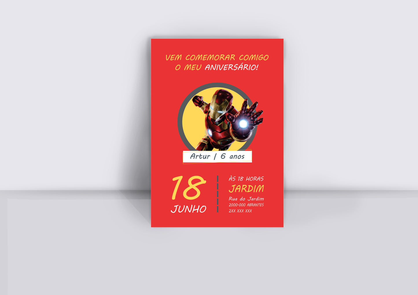 Convite Homem de Ferro