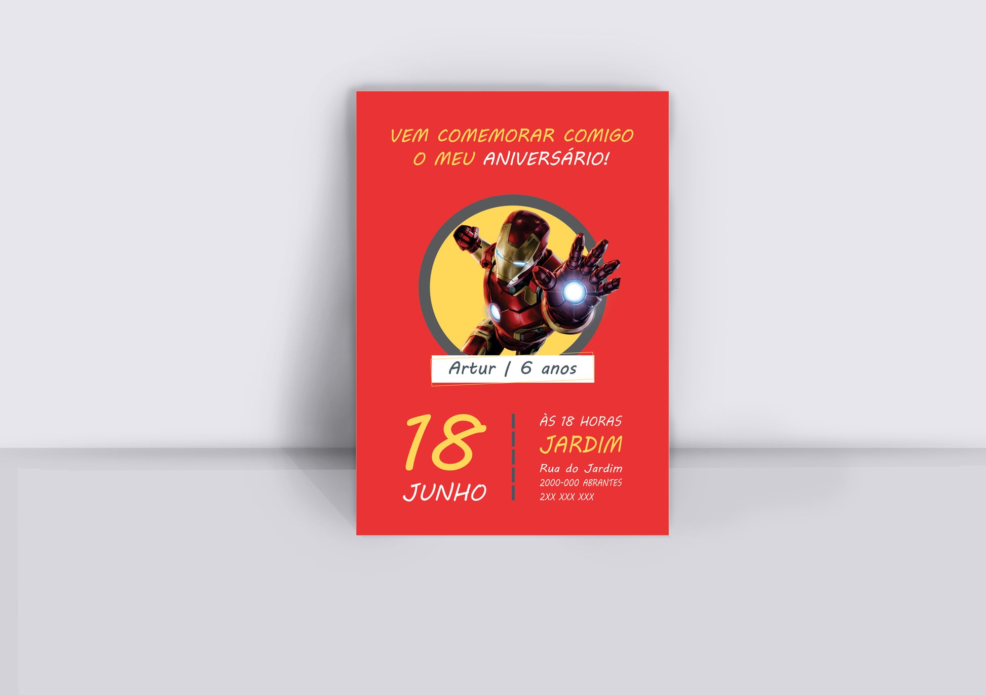 Convite Homem de Ferro