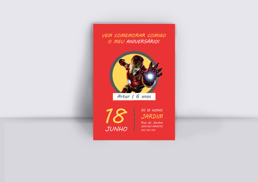 Convite Homem de Ferro