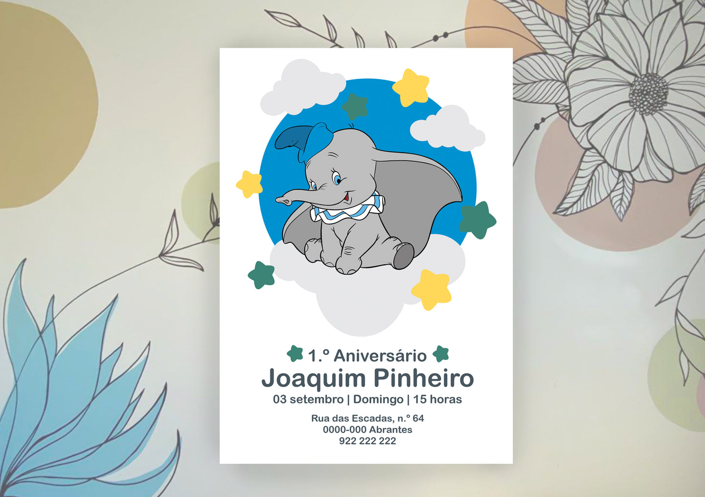 Convite Bebé Dumbo