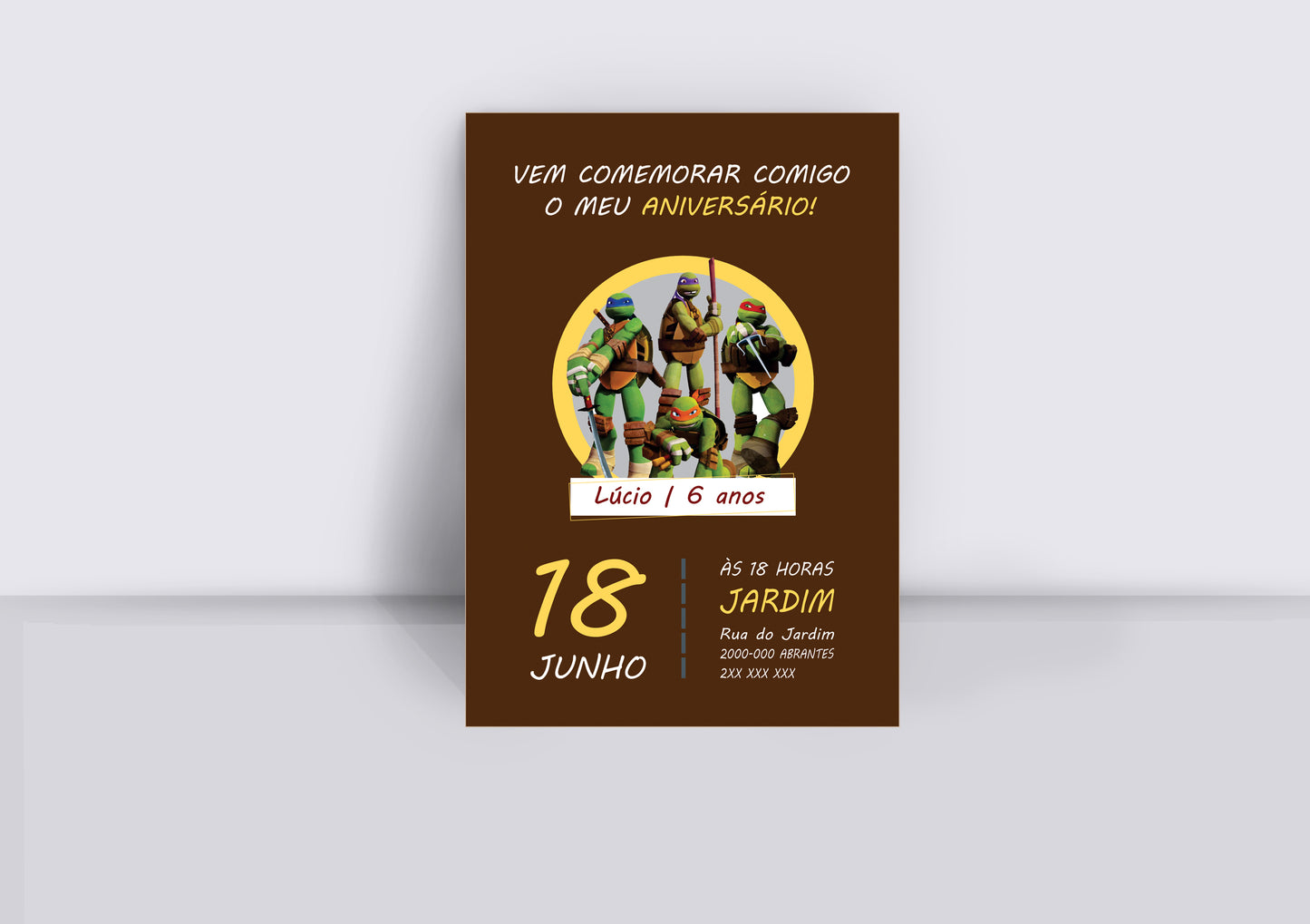 Convite Tartarugas Ninja