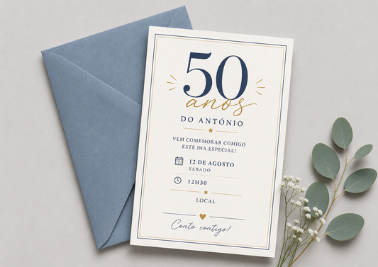 Convites de Aniversário Adulto 2