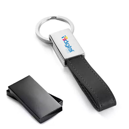 Porta Chaves Imitação de pele e metal.