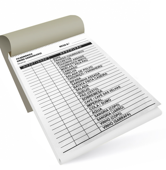 Blocos de pedidos de Restauração