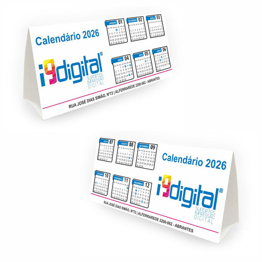 Calendários de Secretária Triangulares Personalizados