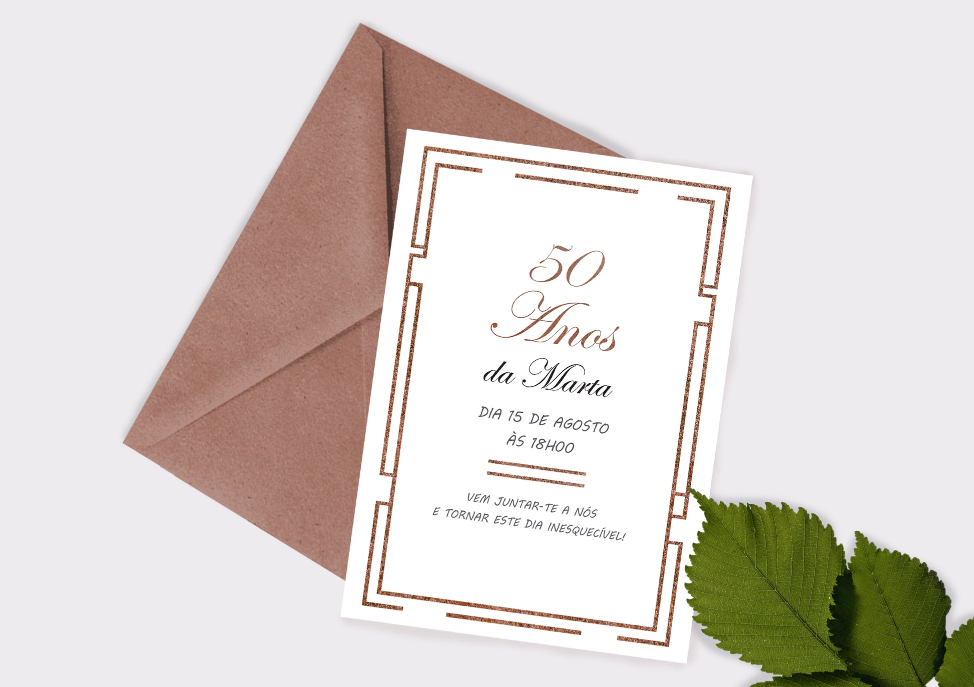 Convite de aniversário adulto