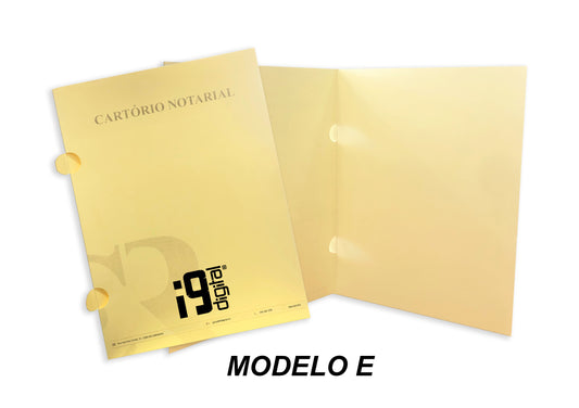 Capa de Contrato com Orelhas para Agrafos - Modelo E